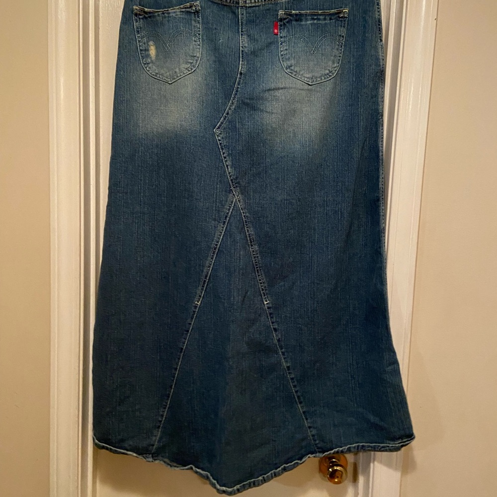 Levi's Blue Denim Maxi Skirt - Picture 2 of 5